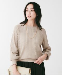 UNTITLED / アンタイトル ニット・セーター | 変形リブラグランスリーブニット