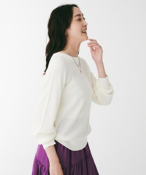 UNTITLED / アンタイトル ニット・セーター | 変形リブラグランスリーブニット | 詳細3