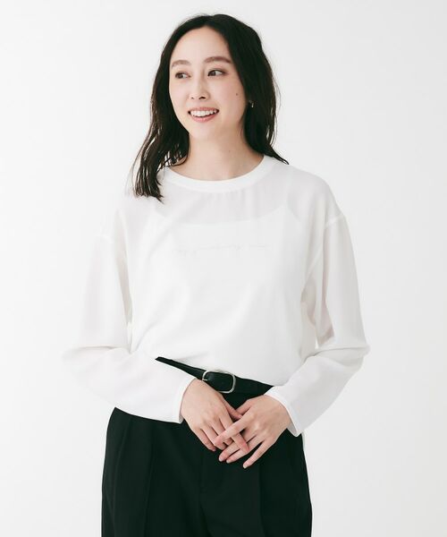 UNTITLED / アンタイトル カットソー | ジョーゼットロゴプルオーバー | 詳細2