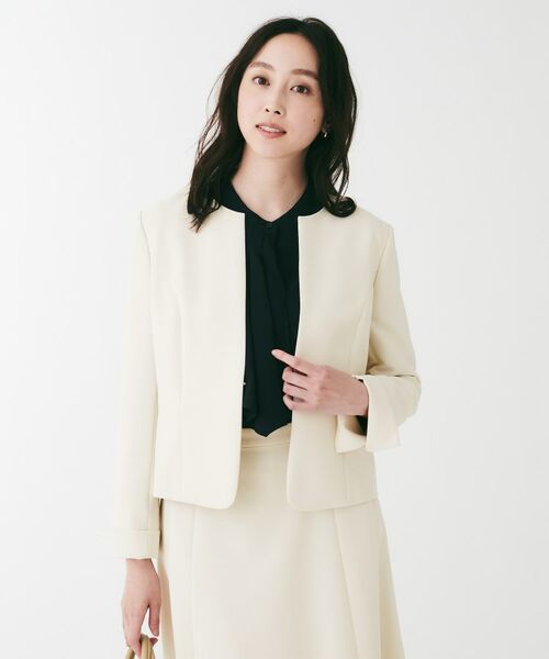 UNTITLED / アンタイトル ノーカラージャケット | ダブルクロスノーカラージャケット | 詳細2