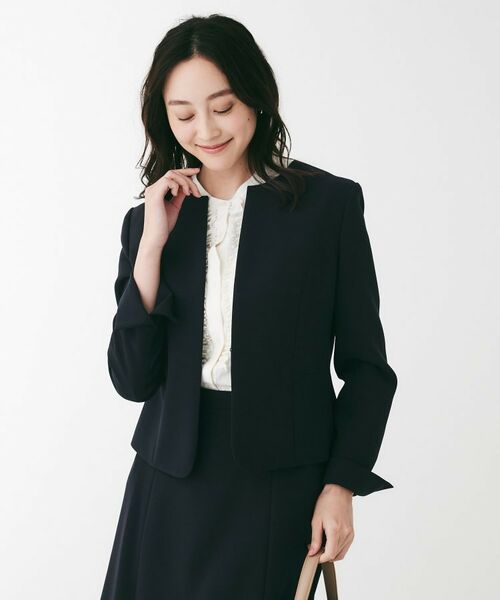 UNTITLED / アンタイトル ノーカラージャケット | ダブルクロスノーカラージャケット | 詳細7