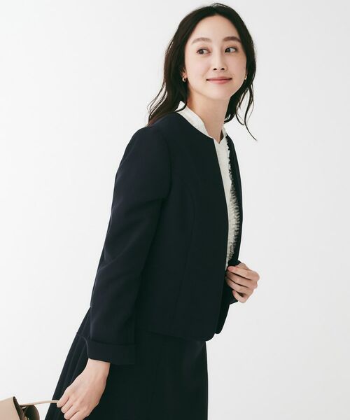 UNTITLED / アンタイトル ノーカラージャケット | ダブルクロスノーカラージャケット | 詳細8