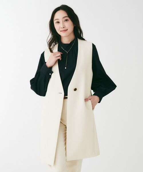 UNTITLED / アンタイトル ベスト | ダブルクロスVネックベスト | 詳細2