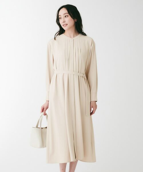 極美品 Max シルク100 ロングシャツワンピース リボン 総柄 極美品 Max シルク100 ロングシャツワンピース リボン 総柄