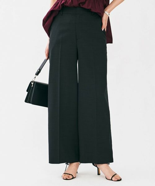 UNTITLED / アンタイトル ショート・ハーフ・半端丈パンツ | リネンライク ワイドパンツ(チャコールグレー(014))