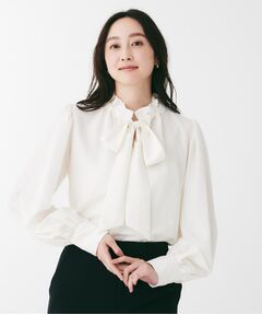 UNTITLED / アンタイトル シャツ・ブラウス | フィブリルサテン ボウタイブラウス