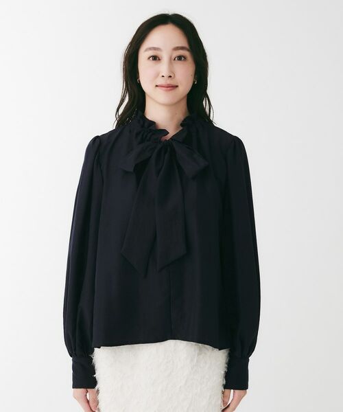 UNTITLED / アンタイトル シャツ・ブラウス | フィブリルサテン ボウタイブラウス | 詳細10