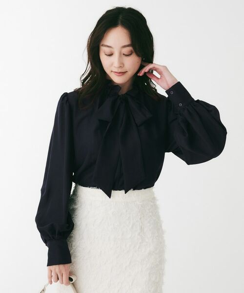 UNTITLED / アンタイトル シャツ・ブラウス | フィブリルサテン ボウタイブラウス | 詳細6