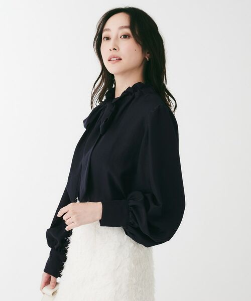 UNTITLED / アンタイトル シャツ・ブラウス | フィブリルサテン ボウタイブラウス | 詳細7