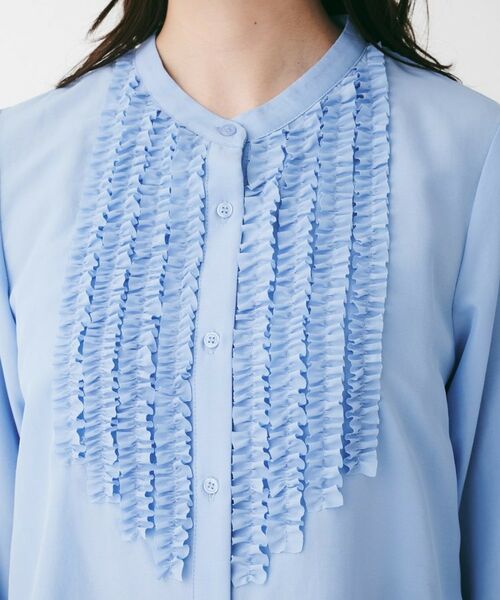 UNTITLED / アンタイトル シャツ・ブラウス | フィブリルサテン フリルネックブラウス | 詳細17