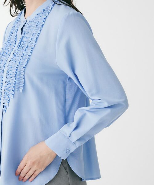 UNTITLED / アンタイトル シャツ・ブラウス | フィブリルサテン フリルネックブラウス | 詳細18