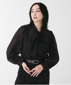 UNTITLED / アンタイトル シャツ・ブラウス | フロッキードットボウタイブラウス