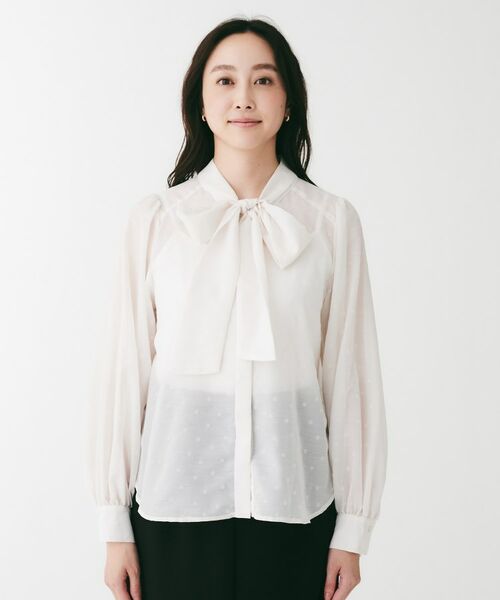 UNTITLED / アンタイトル シャツ・ブラウス | フロッキードットボウタイブラウス | 詳細10