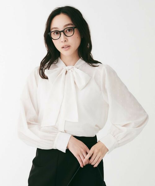 UNTITLED / アンタイトル シャツ・ブラウス | フロッキードットボウタイブラウス | 詳細2