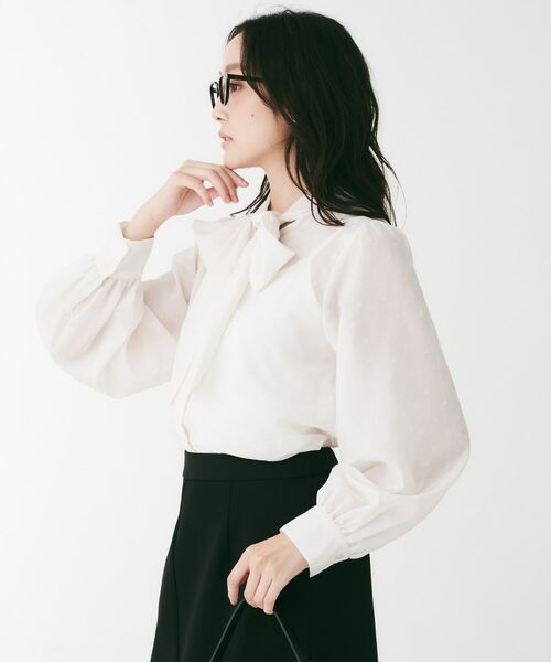UNTITLED / アンタイトル シャツ・ブラウス | フロッキードットボウタイブラウス | 詳細3