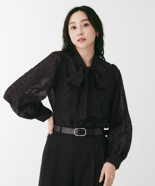 UNTITLED / アンタイトル シャツ・ブラウス | フロッキードットボウタイブラウス | 詳細6