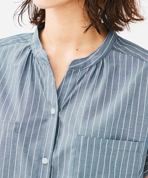 UNTITLED / アンタイトル シャツ・ブラウス | キュプラ混ストライプシャツ | 詳細13