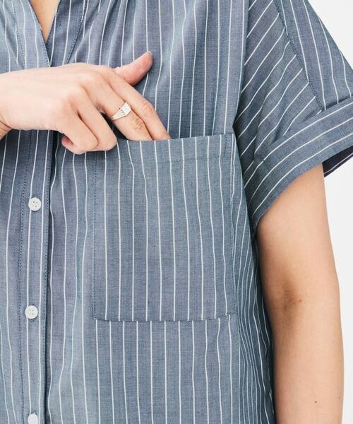 UNTITLED / アンタイトル シャツ・ブラウス | キュプラ混ストライプシャツ | 詳細16
