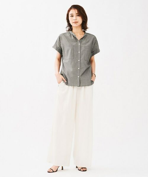 UNTITLED / アンタイトル シャツ・ブラウス | キュプラ混ストライプシャツ | 詳細4