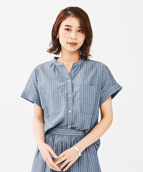 UNTITLED / アンタイトル シャツ・ブラウス | キュプラ混ストライプシャツ | 詳細6