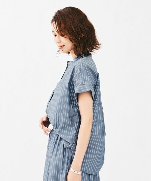 UNTITLED / アンタイトル シャツ・ブラウス | キュプラ混ストライプシャツ | 詳細7