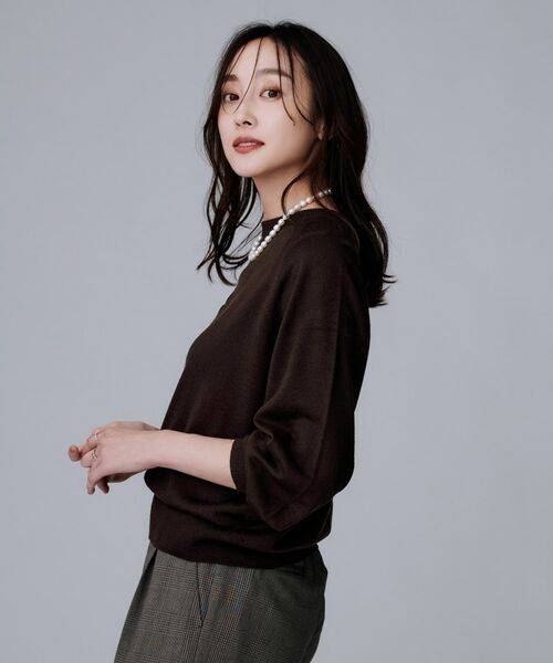 UNTITLED / アンタイトル ニット・セーター | 【8色展開／コンパクト丈】レーヨン混 コクーンニット | 詳細16