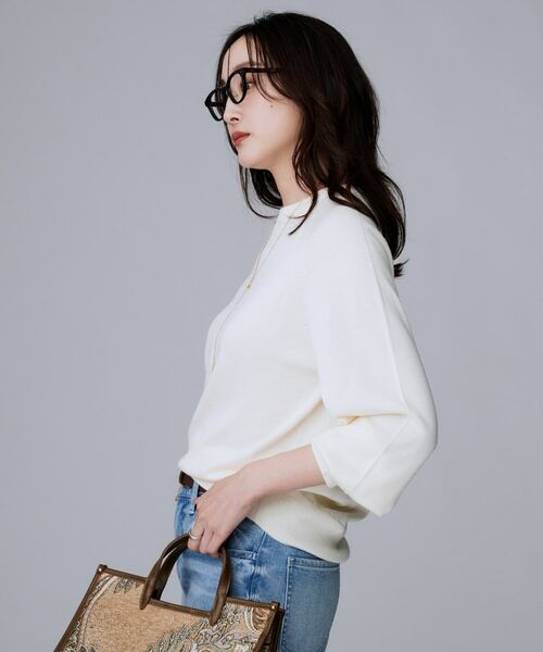 UNTITLED / アンタイトル ニット・セーター | 【8色展開／コンパクト丈】レーヨン混 コクーンニット | 詳細3