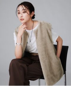 UNTITLED / アンタイトル ベスト | 【トレンド/ジレ】フェイクファーベスト