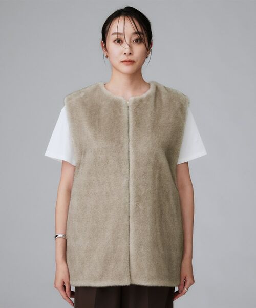 UNTITLED / アンタイトル ベスト | 【トレンド/ジレ】フェイクファーベスト | 詳細12