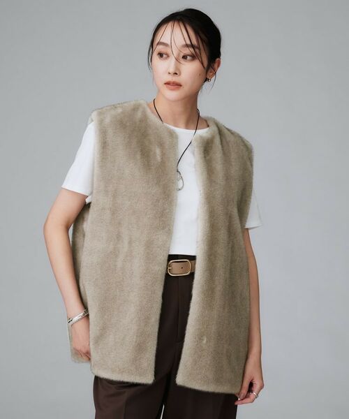 UNTITLED / アンタイトル ベスト | 【トレンド/ジレ】フェイクファーベスト | 詳細7