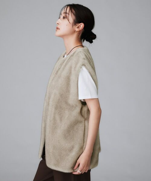 UNTITLED / アンタイトル ベスト | 【トレンド/ジレ】フェイクファーベスト | 詳細8