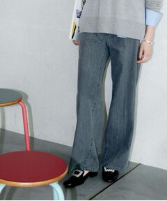 UNTITLED / アンタイトル デニムパンツ | 【グレー/ブルー/ジーンズ】ソフトワイドデニムパンツ