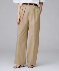 UNTITLED / アンタイトル パンツ | 【はっ水/後ろウエストゴム/リラクシー】ストレッチ2タックワイドパンツ