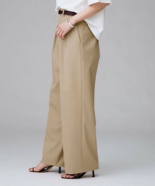 UNTITLED / アンタイトル パンツ | 【はっ水/後ろウエストゴム/リラクシー】ストレッチ2タックワイドパンツ | 詳細13