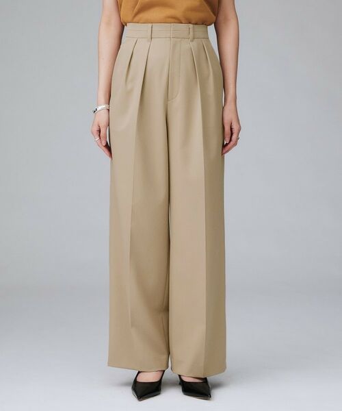 UNTITLED / アンタイトル パンツ | 【はっ水/後ろウエストゴム/リラクシー】ストレッチ2タックワイドパンツ | 詳細17
