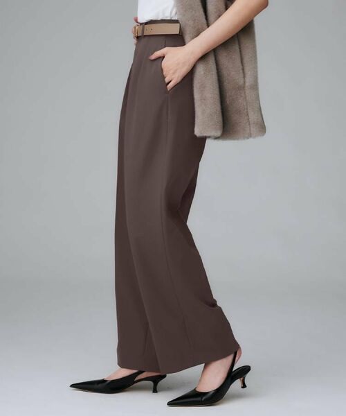 UNTITLED / アンタイトル パンツ | 【はっ水/後ろウエストゴム/リラクシー】ストレッチ2タックワイドパンツ | 詳細9