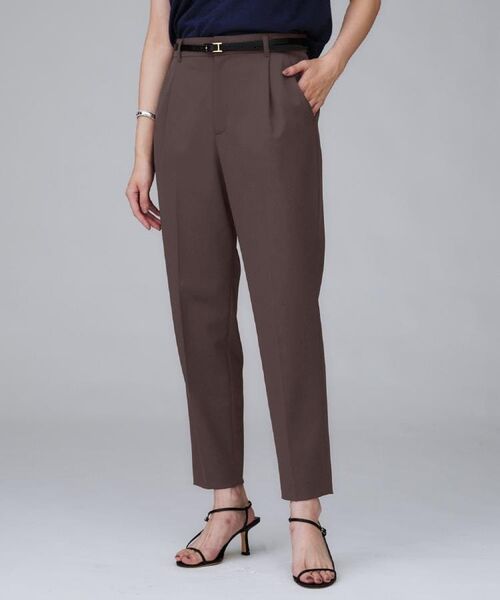 UNTITLED / アンタイトル ショート・ハーフ・半端丈パンツ | 【はっ水/後ろウエストゴム/洗える】ストレッチテーパードパンツ | 詳細10