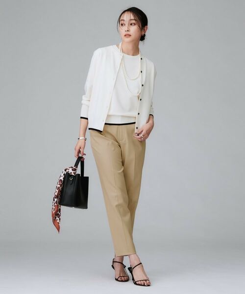 UNTITLED / アンタイトル ショート・ハーフ・半端丈パンツ | 【はっ水/後ろウエストゴム/洗える】ストレッチテーパードパンツ | 詳細15