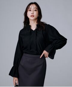 UNTITLED / アンタイトル シャツ・ブラウス | 【キャンディスリーブ/エレガント】フリルギャザーネックブラウス