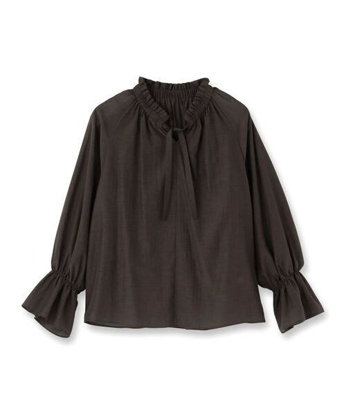 UNTITLED / アンタイトル シャツ・ブラウス | 【キャンディスリーブ/エレガント】フリルギャザーネックブラウス | 詳細1