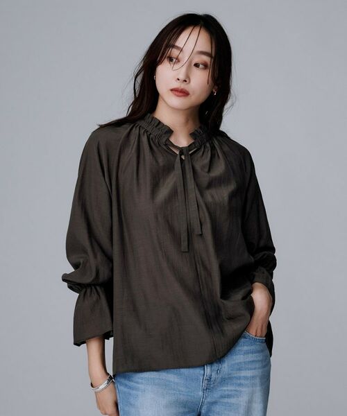 UNTITLED / アンタイトル シャツ・ブラウス | 【キャンディスリーブ/エレガント】フリルギャザーネックブラウス | 詳細10
