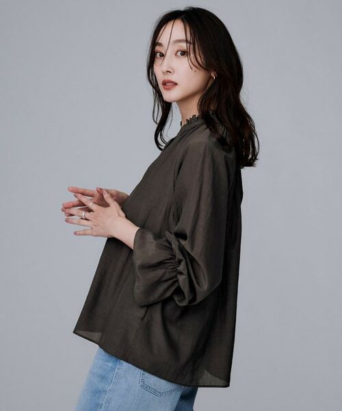 UNTITLED / アンタイトル シャツ・ブラウス | 【キャンディスリーブ/エレガント】フリルギャザーネックブラウス | 詳細11