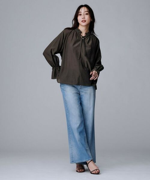 UNTITLED / アンタイトル シャツ・ブラウス | 【キャンディスリーブ/エレガント】フリルギャザーネックブラウス | 詳細12