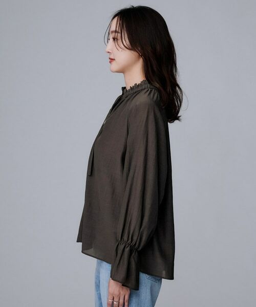UNTITLED / アンタイトル シャツ・ブラウス | 【キャンディスリーブ/エレガント】フリルギャザーネックブラウス | 詳細15