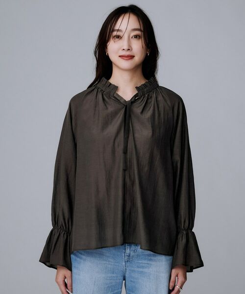 UNTITLED / アンタイトル シャツ・ブラウス | 【キャンディスリーブ/エレガント】フリルギャザーネックブラウス | 詳細17