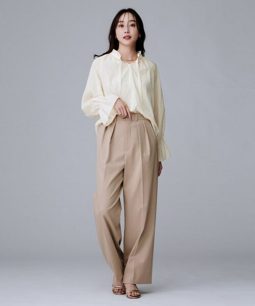 UNTITLED / アンタイトル シャツ・ブラウス | 【キャンディスリーブ/エレガント】フリルギャザーネックブラウス | 詳細4