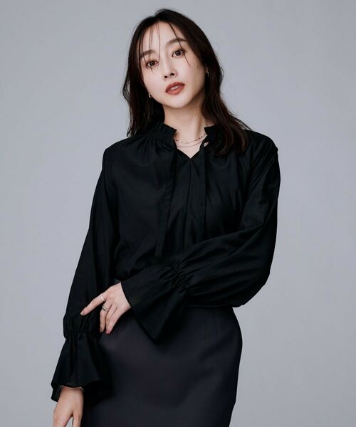 UNTITLED / アンタイトル シャツ・ブラウス | 【キャンディスリーブ/エレガント】フリルギャザーネックブラウス | 詳細6