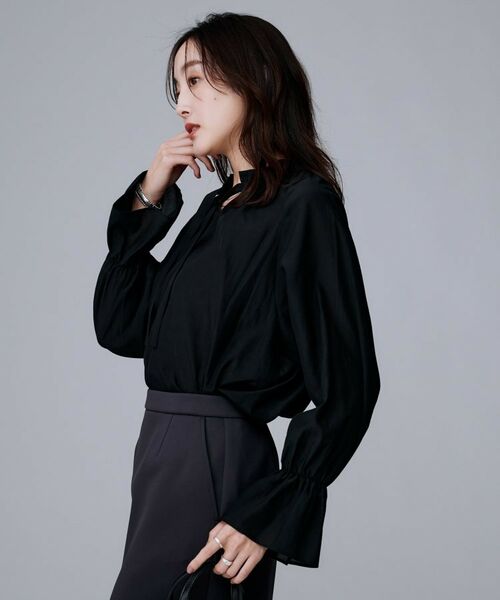 UNTITLED / アンタイトル シャツ・ブラウス | 【キャンディスリーブ/エレガント】フリルギャザーネックブラウス | 詳細7