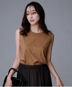 UNTITLED / アンタイトル カットソー | 【接触冷感／コットン100／洗える／丸首】ノースリーブ天竺プルオーバー