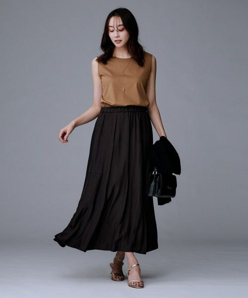 UNTITLED / アンタイトル カットソー | 【接触冷感/コットン100/洗える/丸首】ノースリーブ天竺プルオーバー | 詳細12